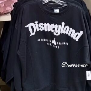 Disneyland Authentic Original 1955 Castle Black Crewneck Sweater